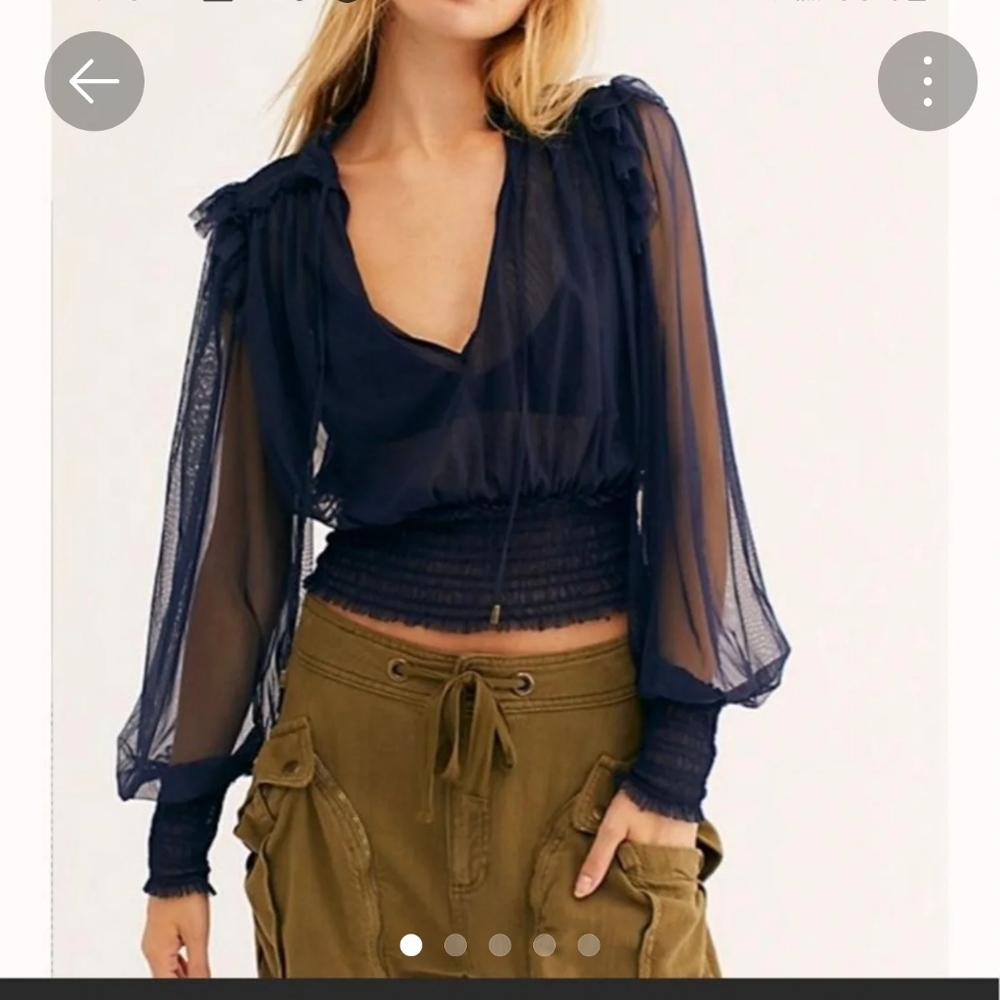 Free people indigo blue top